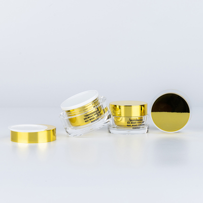 15g 30g 50g Двухстенная акриловая косметическая крема банка с золотой крышкой ногтевой лак бутылка